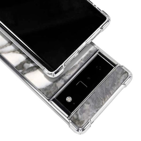 Grey Marbling Google Pixel 6 Pro Clear Case